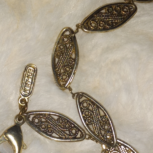 Vintage 40" Ben Amun 24 Kt Gold Plated Lanyard Style Ornate Necklace - Picture 5 of 12